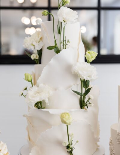 Fondant layers wedding cake